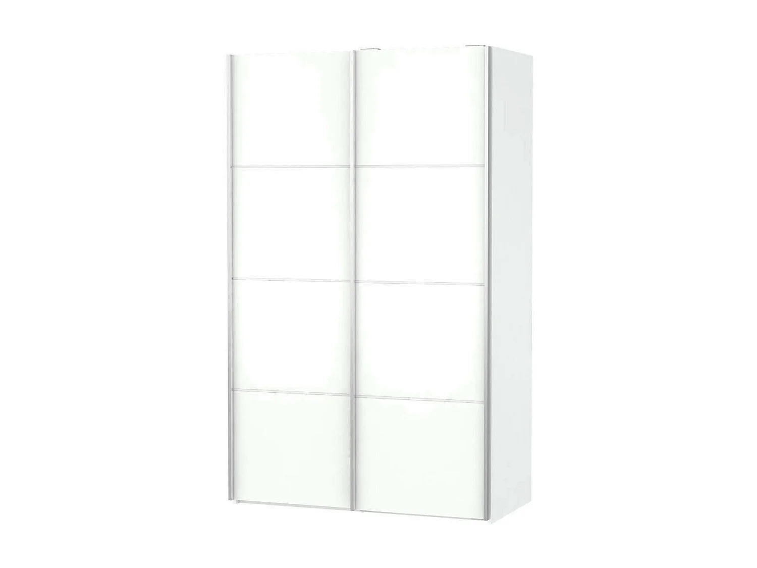 Kleiderschrank 2 Türen Andriano, Schlafzimmermöbel, Schrank, Garderobe, 122x64 h202 cm, WeiÃŸ