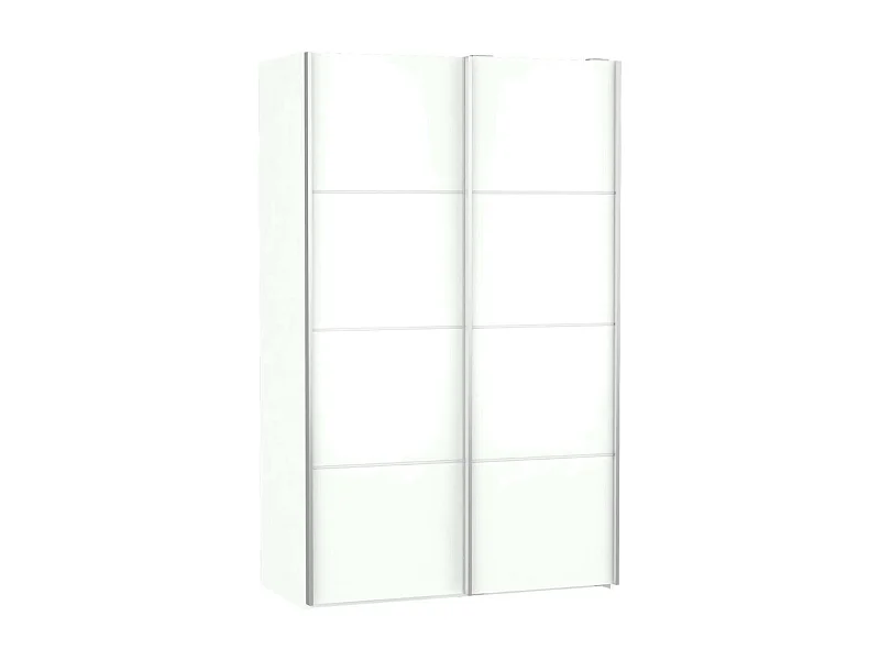 Garde-robe 2 portes Andriano, Meubles de chambre, Penderie de plain-pied, Placard à vêtements, 122x64 h202 cm, Blanc