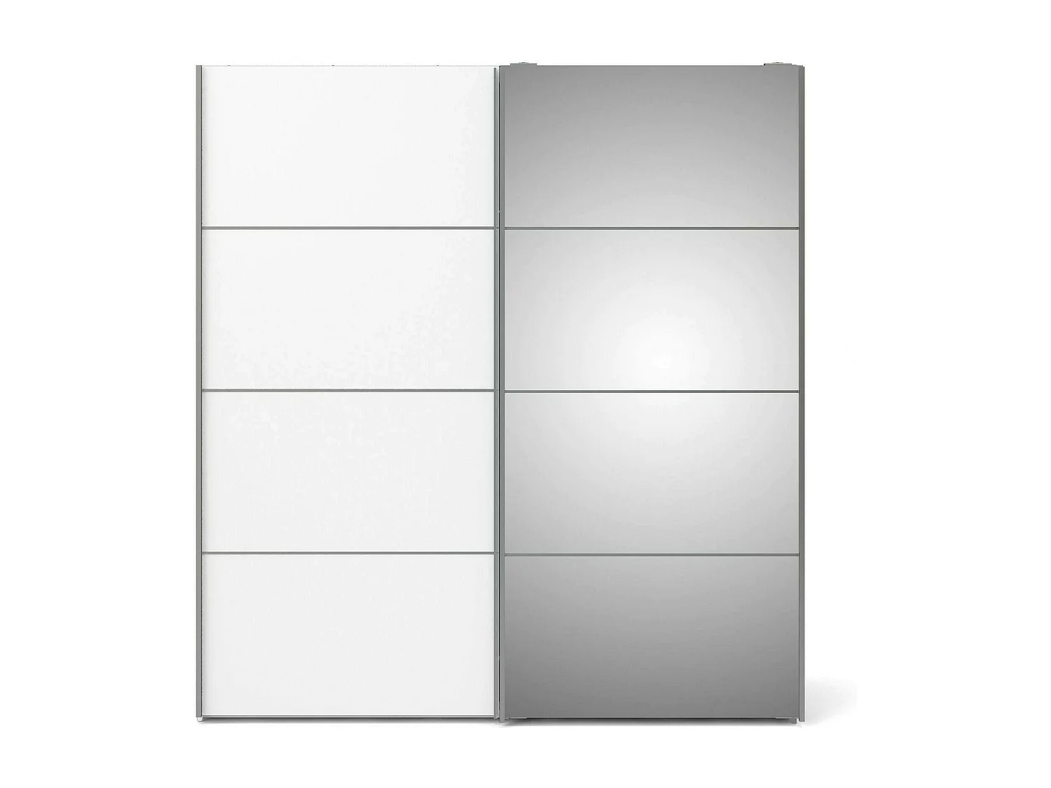 Garde-robe 2 portes Angri, Meubles de chambre, Penderie de plain-pied, Placard à vêtements, 182x64 h202 cm, Blanc