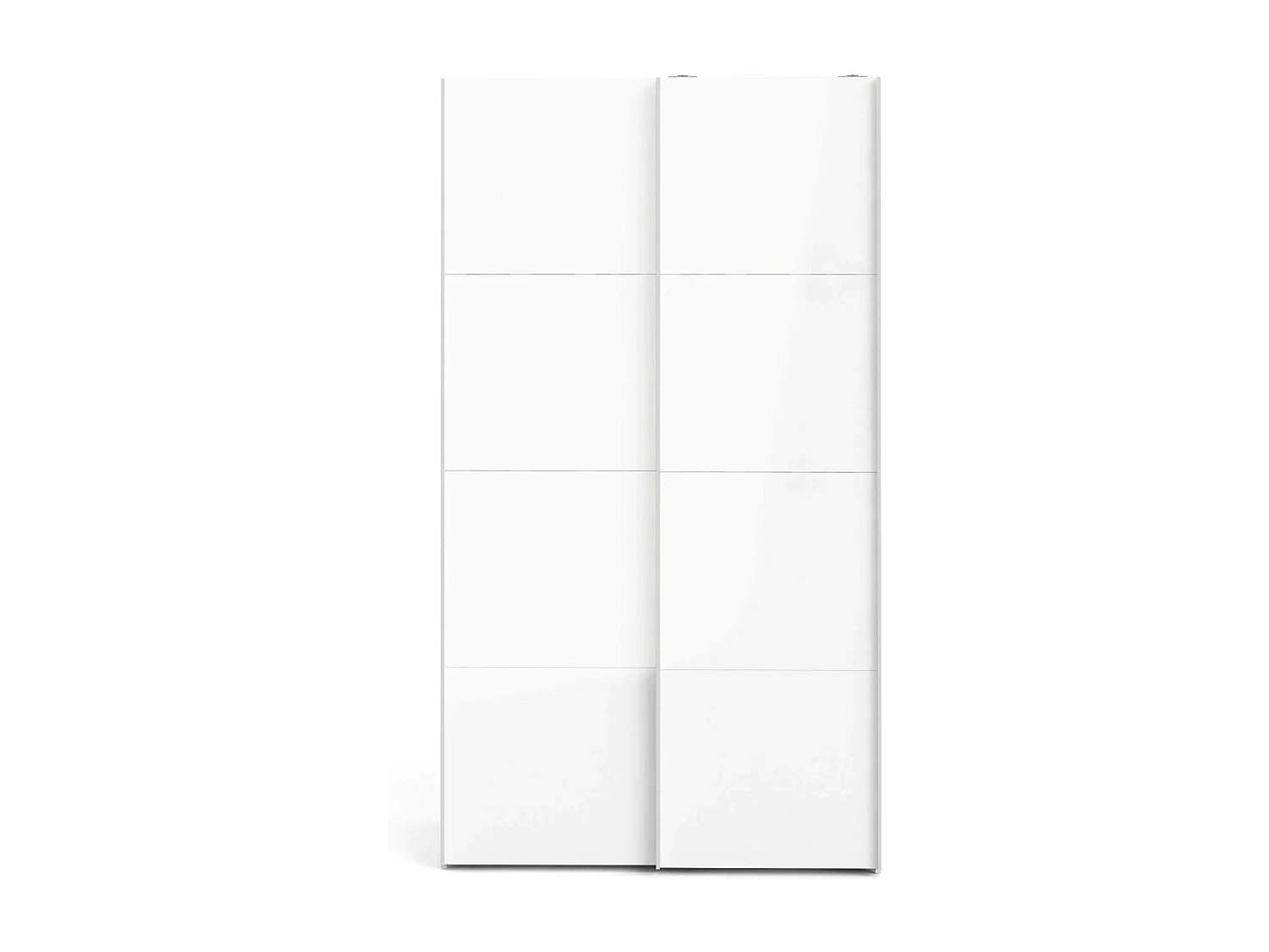 Armario 2 puertas Adria, Muebles de dormitorio, Vestidor, Armario de ropa, 122x62 h220 cm, Blanco brillante
