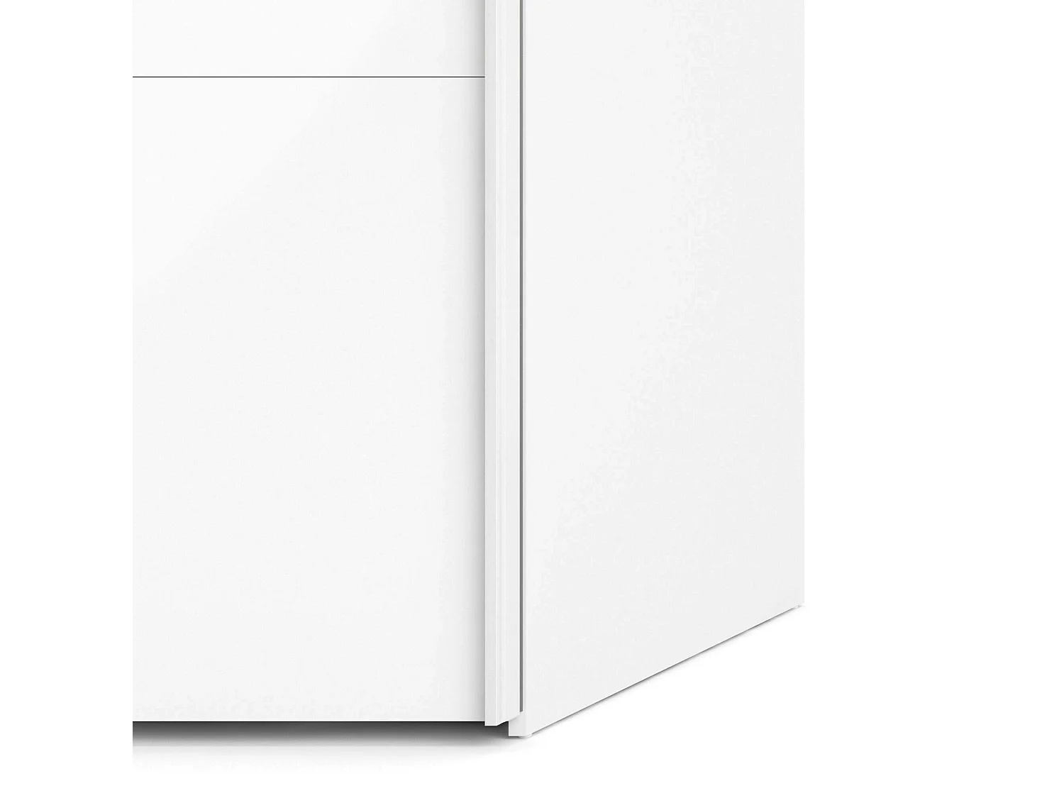 Dmora - Guardaroba 2 ante Adria, 122x62 h220 cm, Bianco lucido