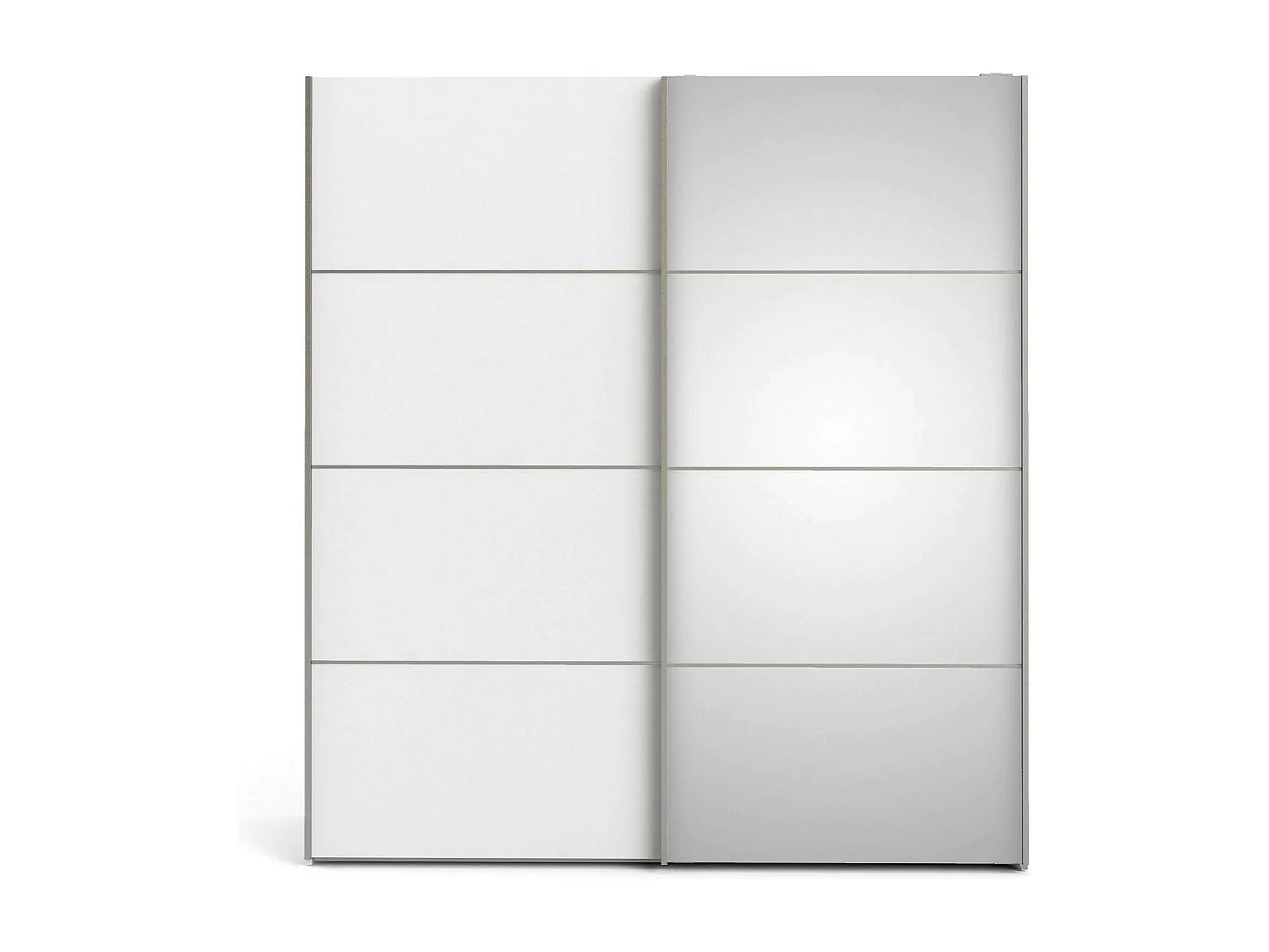 Guardaroba 2 Ante Armento, 4 Ripiani, 64x201.5h cm Bianco, Armadio Camera da Letto