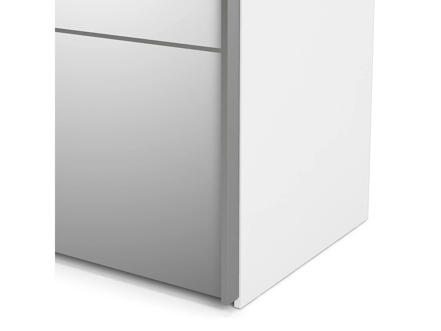 Guardaroba 2 Ante Armento, 4 Ripiani, 64x201.5h cm Bianco, Armadio Camera da Letto