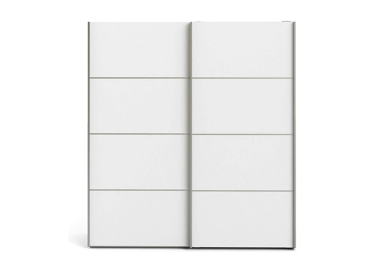 Garde-robe 2 portes Attilio, Meubles de chambre, Penderie de plain-pied, Placard à vêtements, 182x64 h202 cm, Blanc