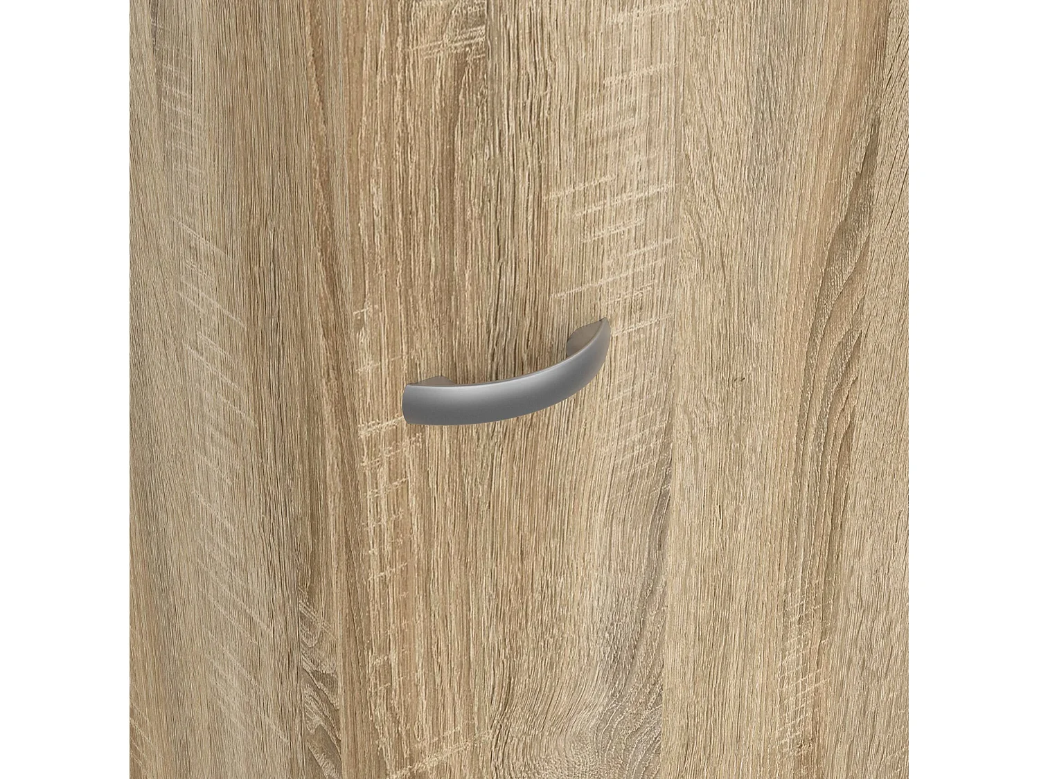 Armoire 1 porte Héron, penderie, chêne brun, 4 étagères, 1 porte