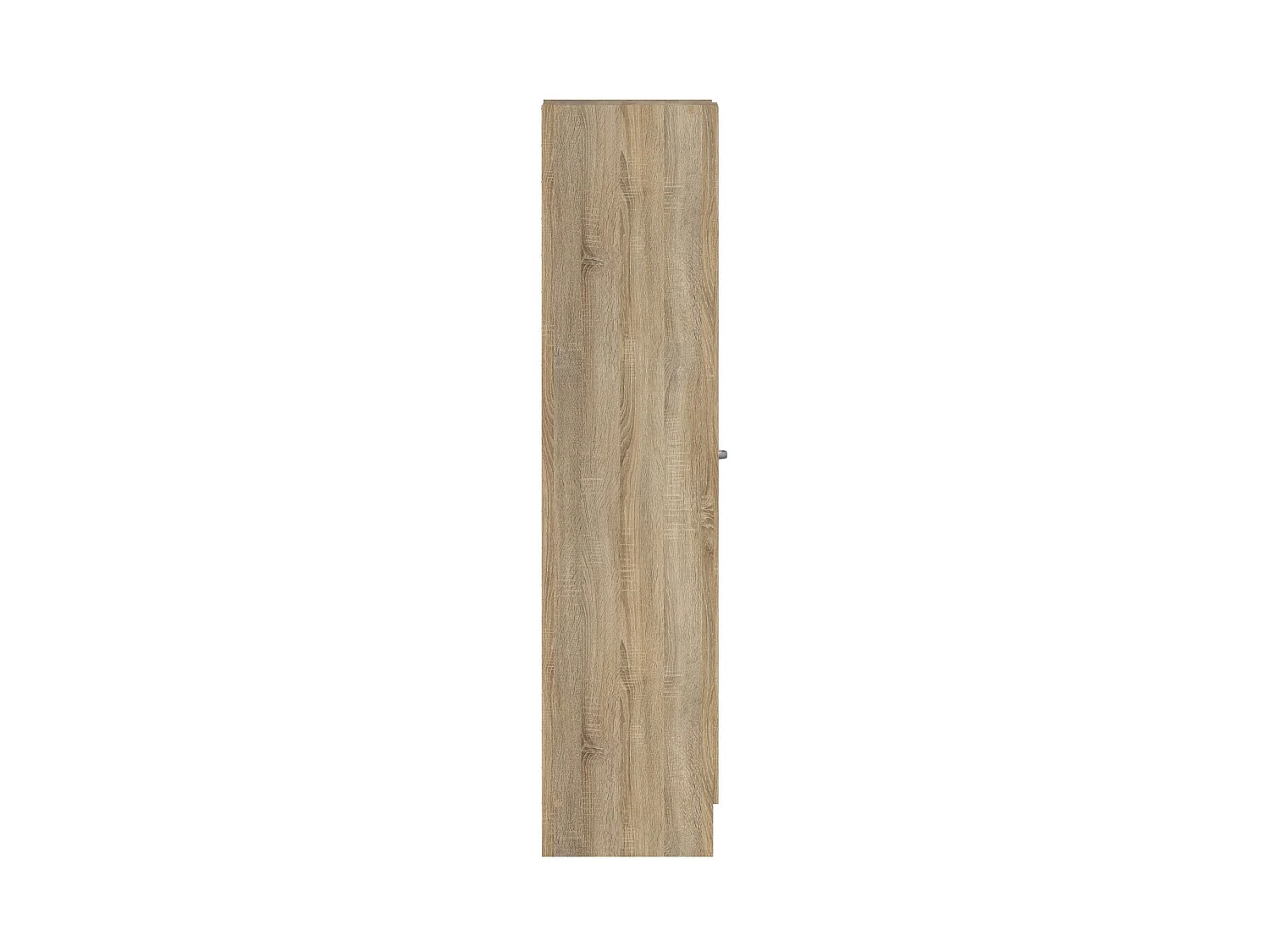 Armoire 1 porte Héron, penderie, chêne brun, 4 étagères, 1 porte