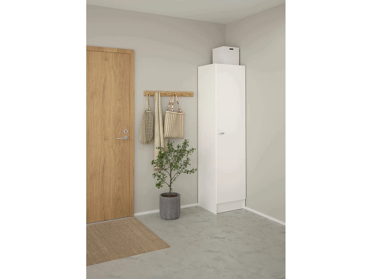 Gran Armario Airone, Muebles de dormitorio, Vestidor, Armario de ropa, 49x47 h200 cm, Blanco