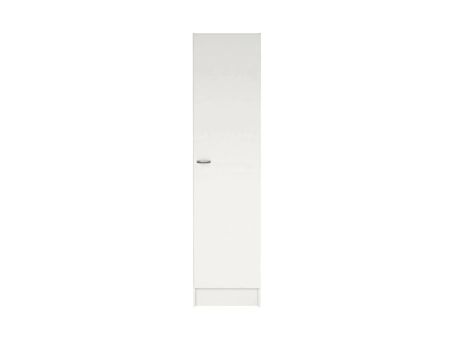 Armario Airone de 1 puerta, perchero, blanco, 4 estantes, apertura abatible