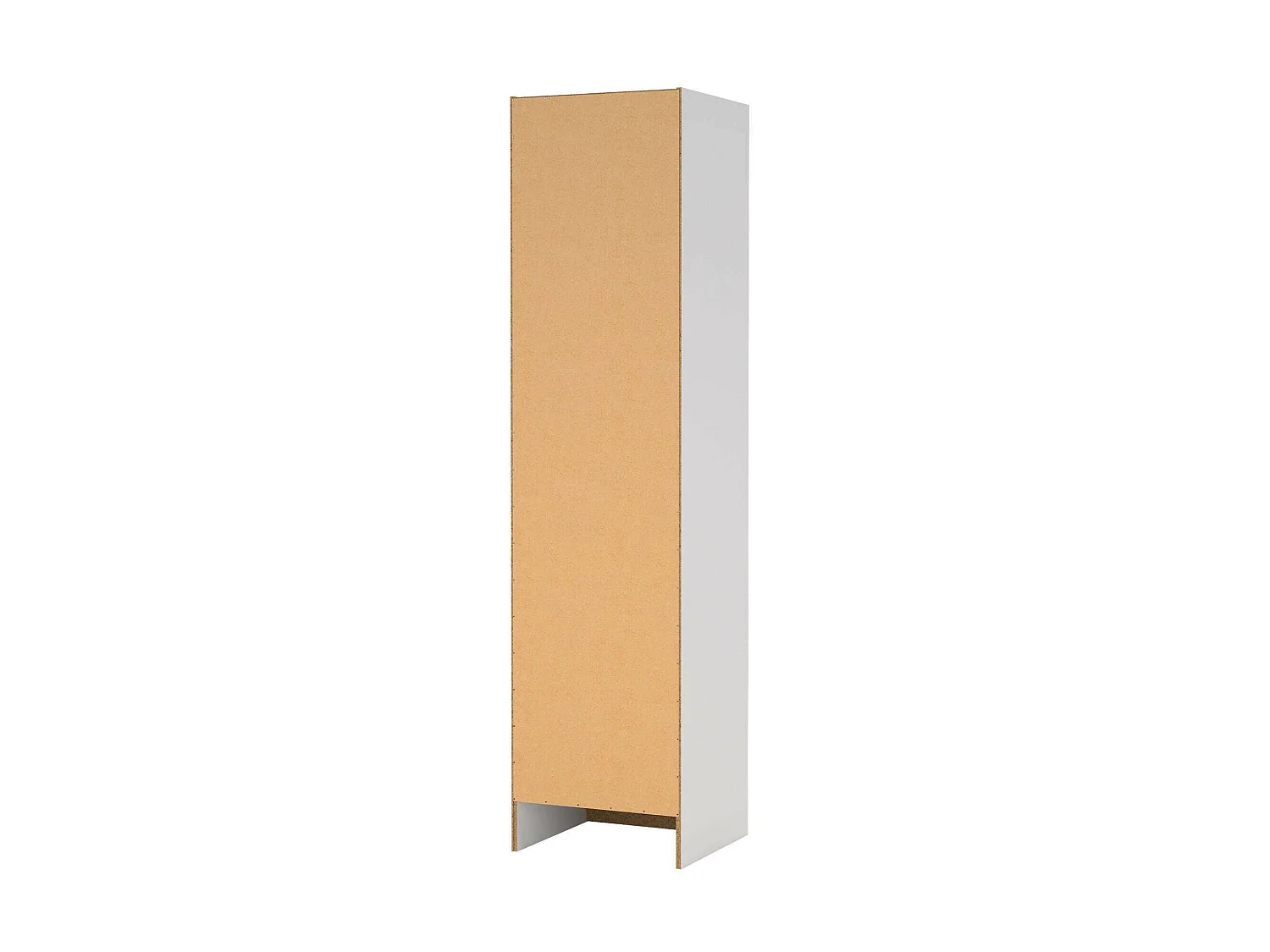 Armario Airone de 1 puerta, perchero, blanco, 4 estantes, apertura abatible