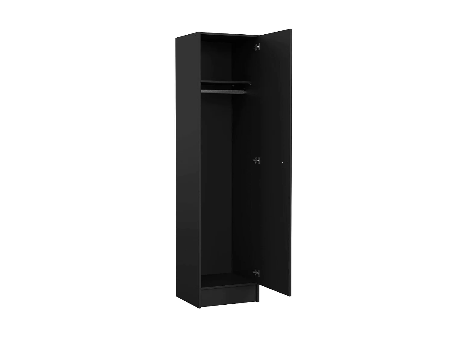 Guardaroba Grande Airone, Appendiabiti, 47.05x200h cm Nero, Armadio Camera da Letto
