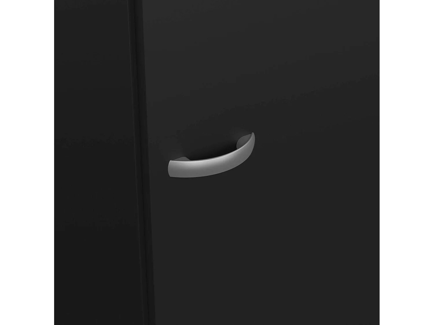 Armoire 1 porte Airone, penderie, noir, 4 étagères, ouverture battante