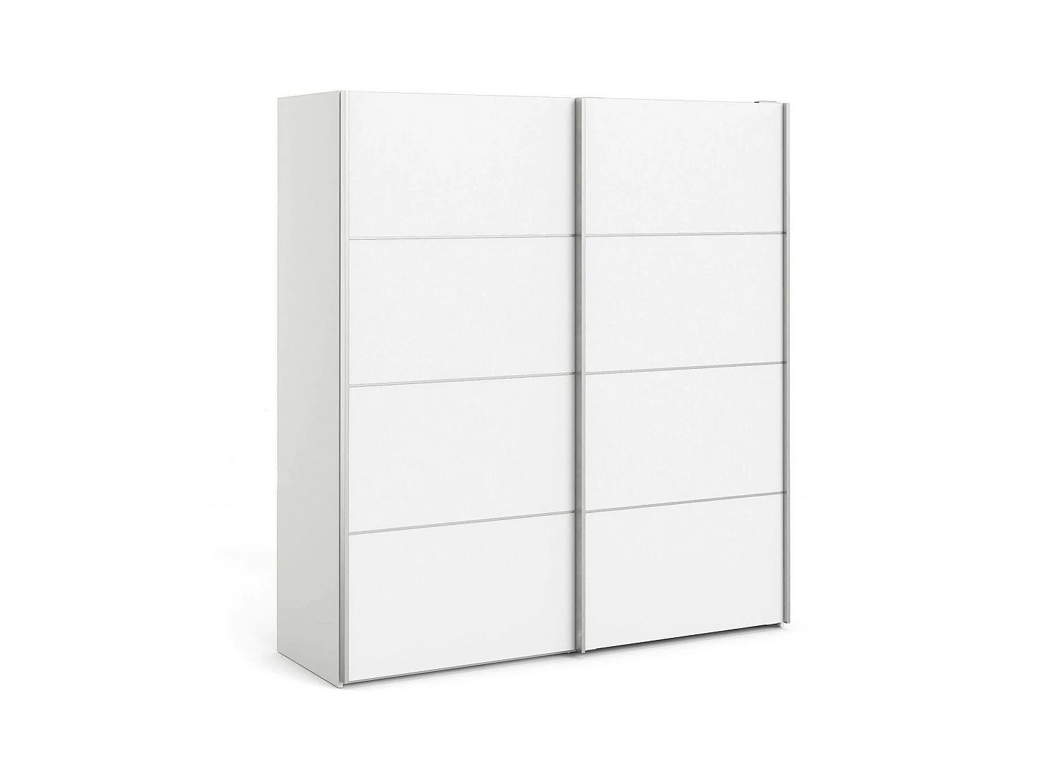 Garde-robe 2 portes Accadia, Meubles de chambre, Penderie de plain-pied, Placard à vêtements, 182x64 h202 cm, Blanc