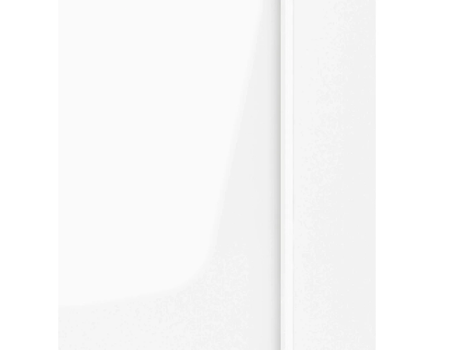 Dmora - Guardaroba 2 ante Badesse, 243x61 h220 cm, Bianco lucido