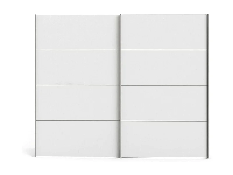 Garde-robe 2 portes Avelengo, Meubles de chambre, Penderie de plain-pied, Placard à vêtements, 243x64 h202 cm, Blanc