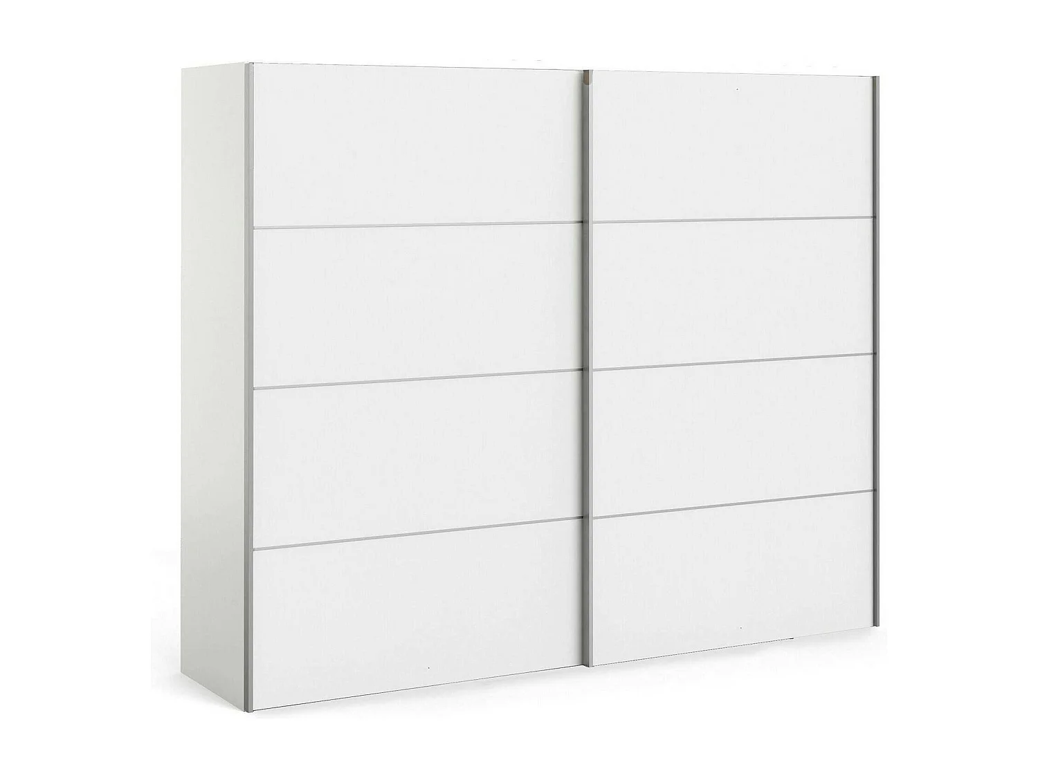 Garde-robe 2 portes Avelengo, Meubles de chambre, Penderie de plain-pied, Placard à vêtements, 243x64 h202 cm, Blanc