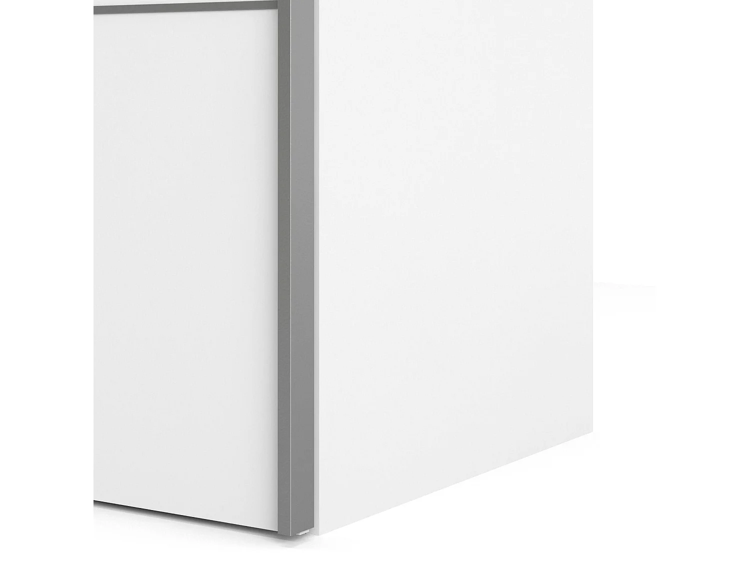 Garde-robe 2 portes Avelengo, Meubles de chambre, Penderie de plain-pied, Placard à vêtements, 243x64 h202 cm, Blanc