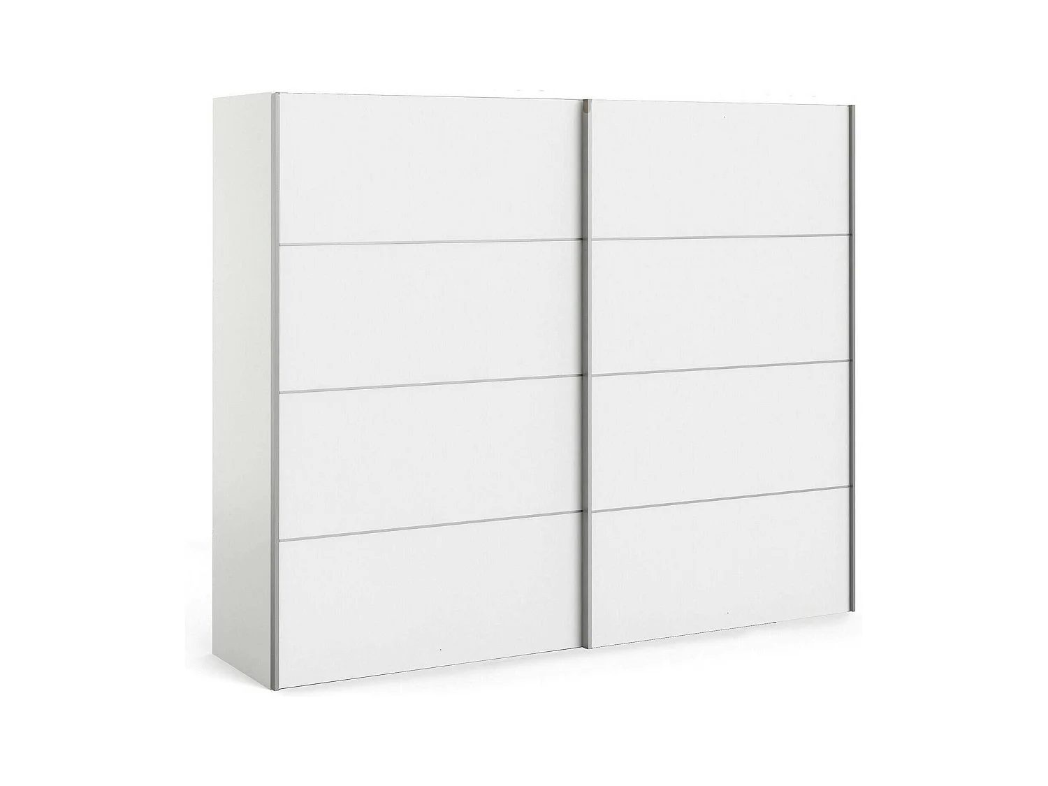 Garde-robe 2 portes Avelengo, Meubles de chambre, Penderie de plain-pied, Placard à vêtements, 243x64 h202 cm, Blanc