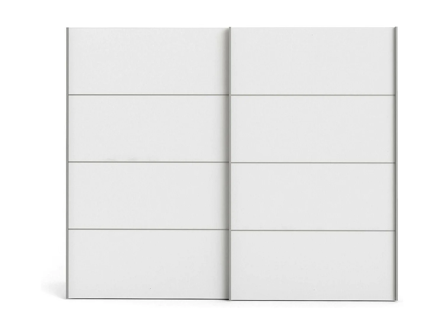 Avelengo 2-deurskast, Slaapkamermeubel, Inloopkast, Kledingkast, 243x64 h202 cm, Wit