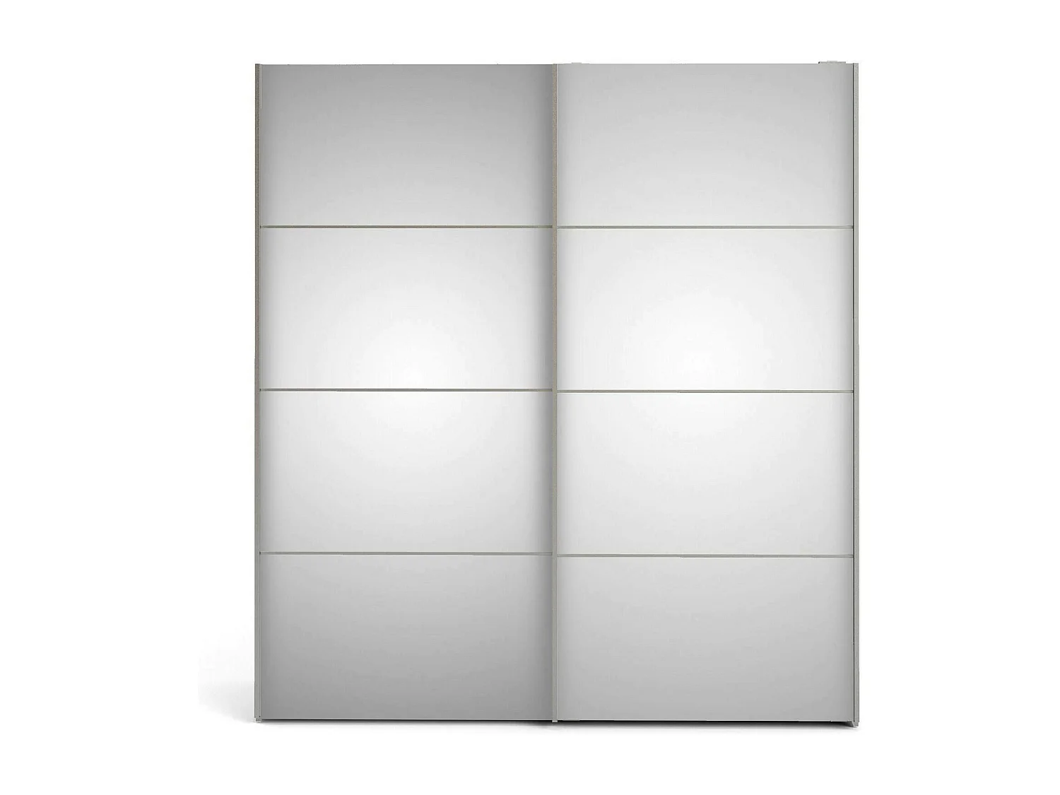 Bema 2-deurskast, Slaapkamermeubel, Inloopkast, Kledingkast, 182x64 h202 cm, Wit