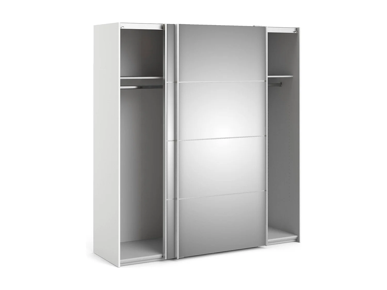 Garde-robe 2 portes Bema, Meubles de chambre, Penderie de plain-pied, Placard à vêtements, 182x64 h202 cm, Blanc