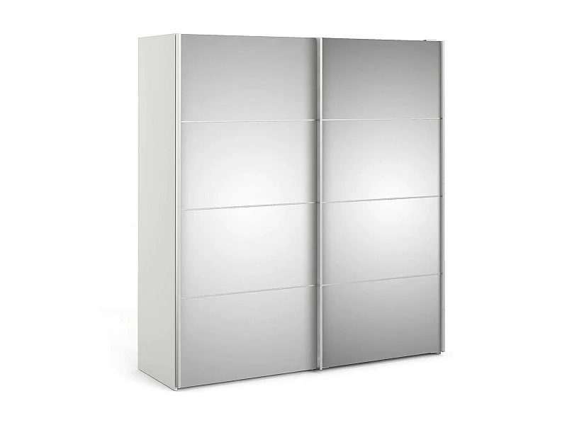 Kleiderschrank 2 Türen Bema, Schlafzimmermöbel, Schrank, Garderobe, 182x64 h202 cm, WeiÃŸ