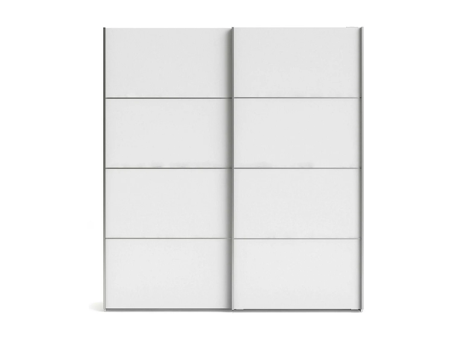 Guardaroba 2 Ante Cassano, Appendiabiti, 64x201.5h cm Bianco, Armadio Camera da Letto