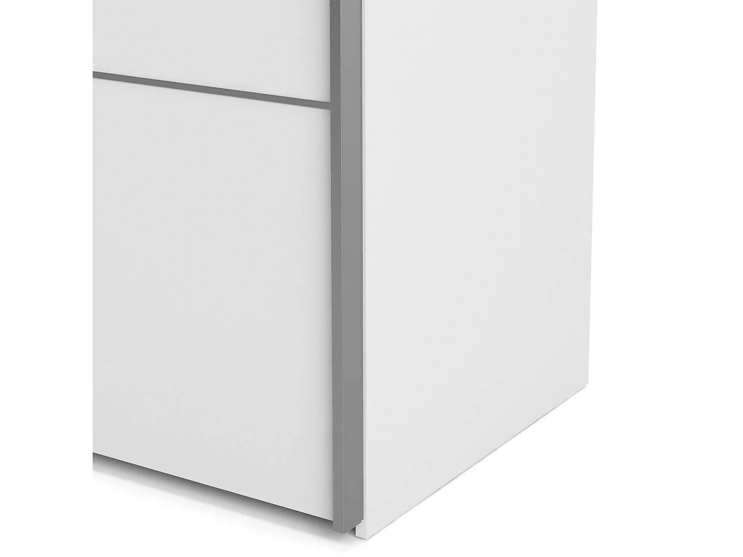 Garde-robe 2 portes Cassano, Meubles de chambre, Penderie de plain-pied, Placard à vêtements, 182x64 h202 cm, Blanc