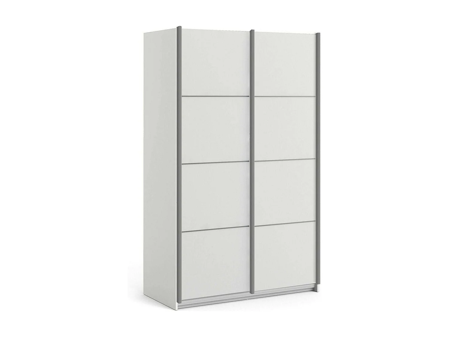 Garde-robe 2 portes NancyWake, Meubles de chambre, Penderie de plain-pied, Placard à vêtements, 122x64 h202 cm, Blanc