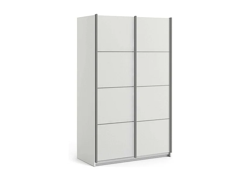 Garde-robe 2 portes NancyWake, Meubles de chambre, Penderie de plain-pied, Placard à vêtements, 122x64 h202 cm, Blanc