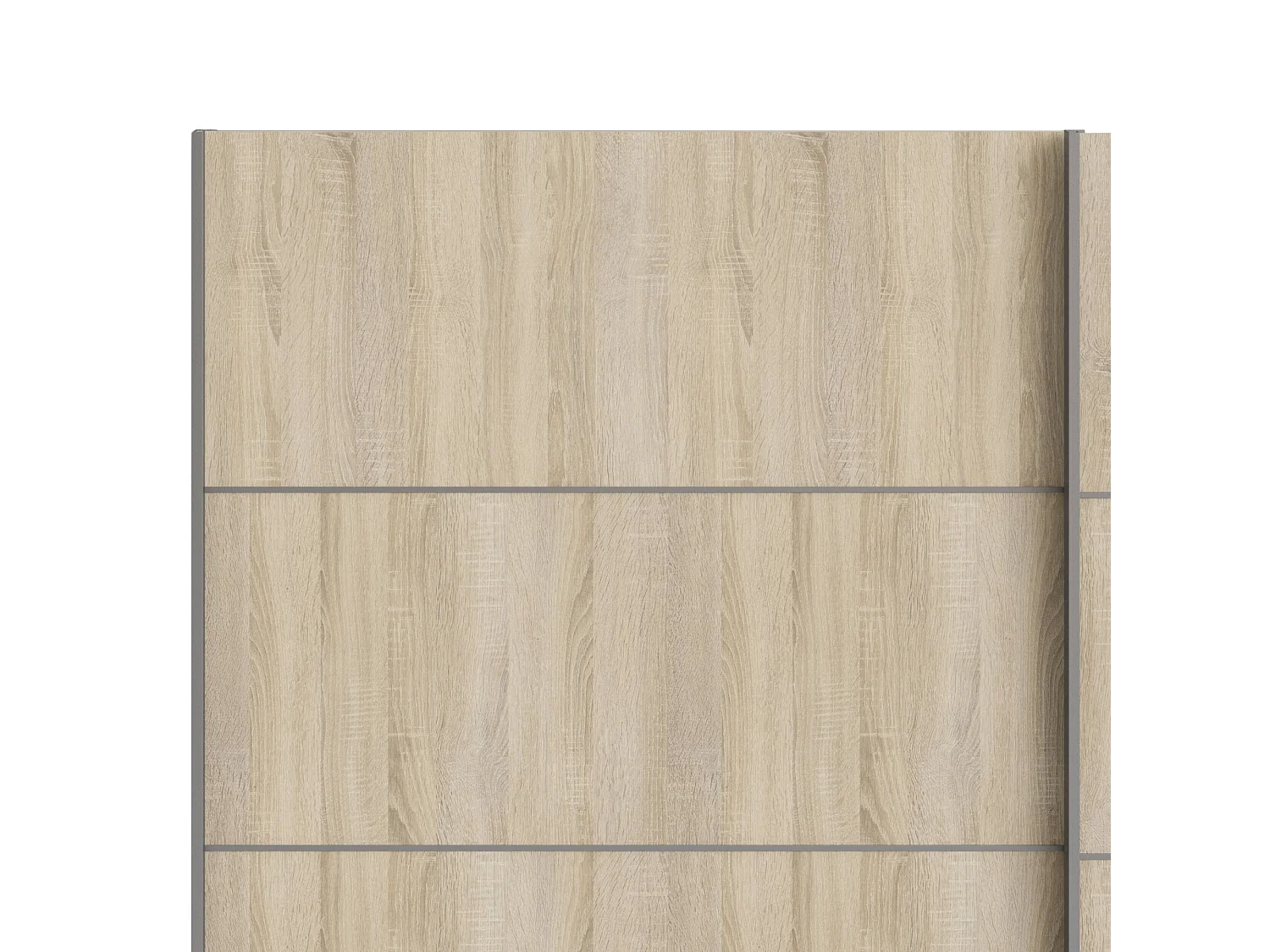 Garde-robe 2 portes Acerno, Meubles de chambre, Penderie de plain-pied, Placard à vêtements, 243x64 h202 cm, Blanc et chêne