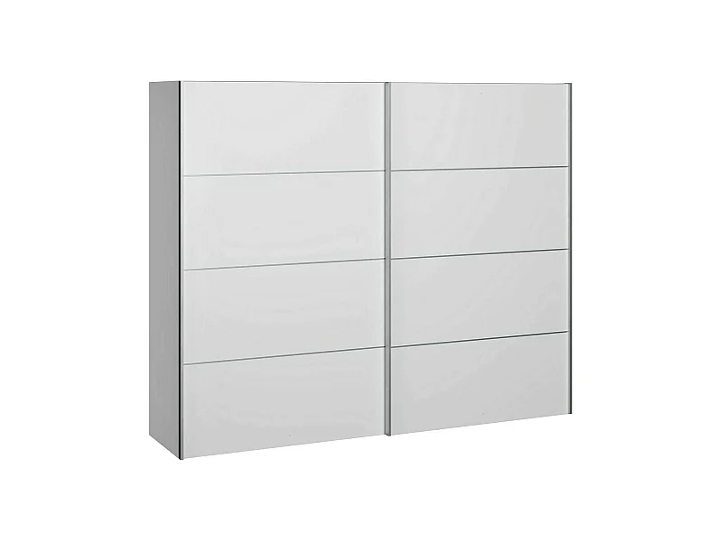 Garde-robe 2 portes Acerno, Meubles de chambre, Penderie de plain-pied, Placard à vêtements, 243x64 h202 cm, Blanc