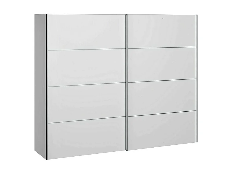 Acerno 2-deurskast, Slaapkamermeubel, Inloopkast, Kledingkast, 243x64 h202 cm, Wit