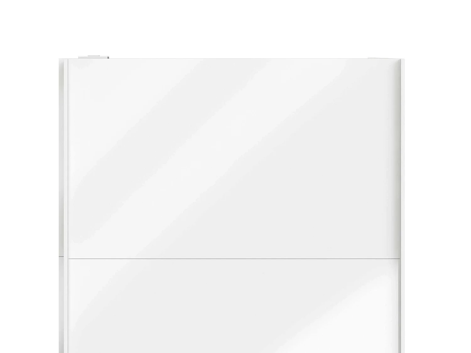 Dmora - Guardaroba 2 ante Portlouis, 182x62 h220 cm, Bianco lucido