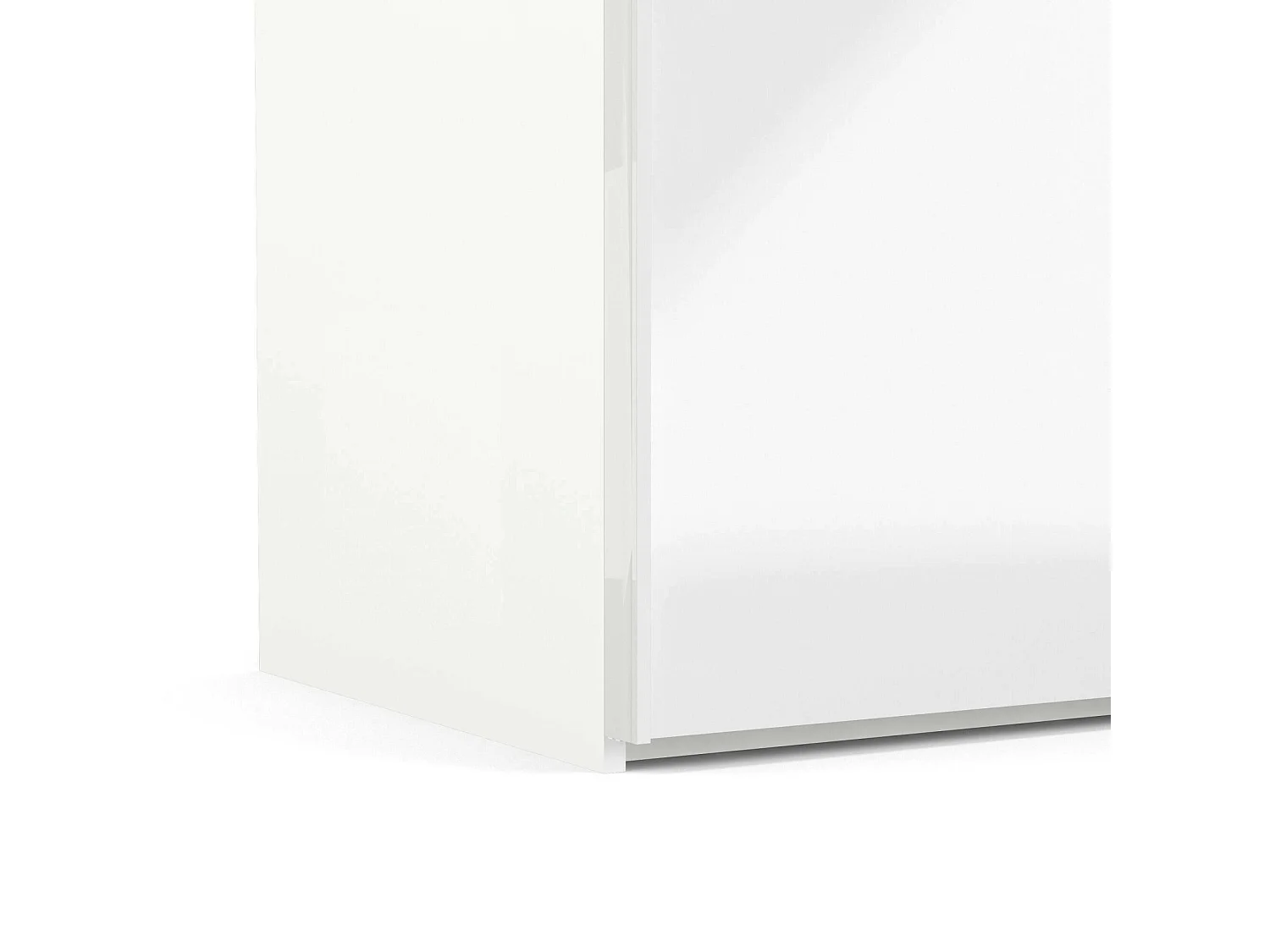Dmora - Guardaroba 2 ante Portlouis, 182x62 h220 cm, Bianco lucido