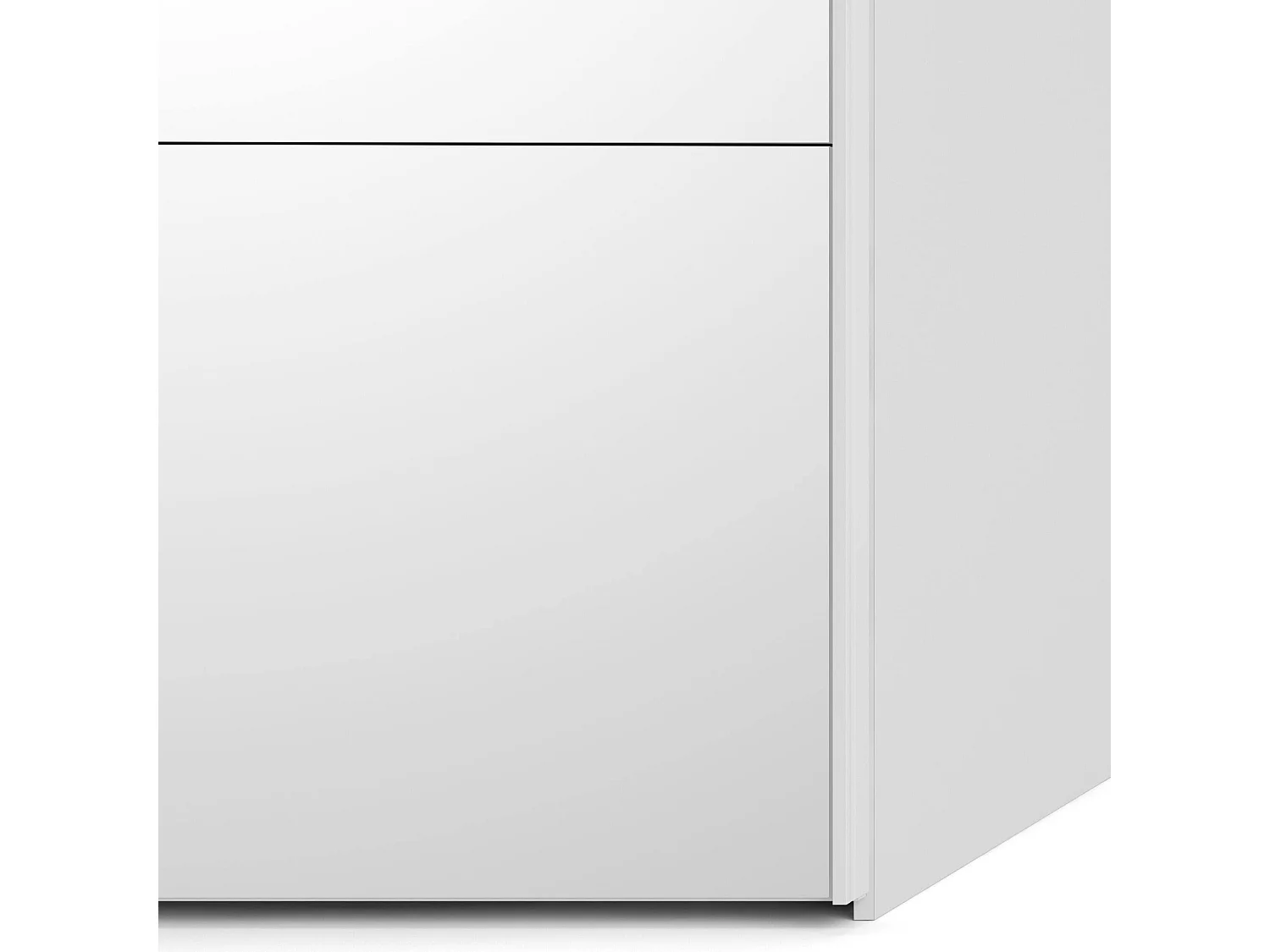 Garde-robe 2 portes Paeng, Meubles de chambre, Penderie de plain-pied, Placard à vêtements, 182x61 h220 cm, Blanc brillant