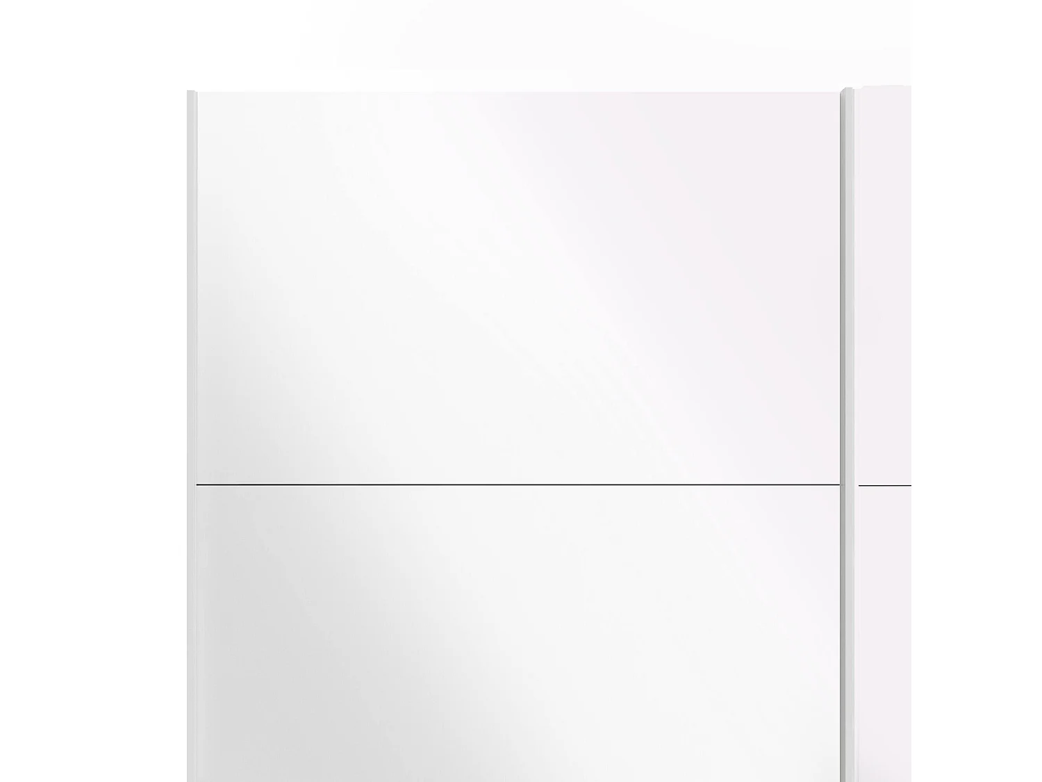 Garde-robe 2 portes Paeng, Meubles de chambre, Penderie de plain-pied, Placard à vêtements, 182x61 h220 cm, Blanc brillant