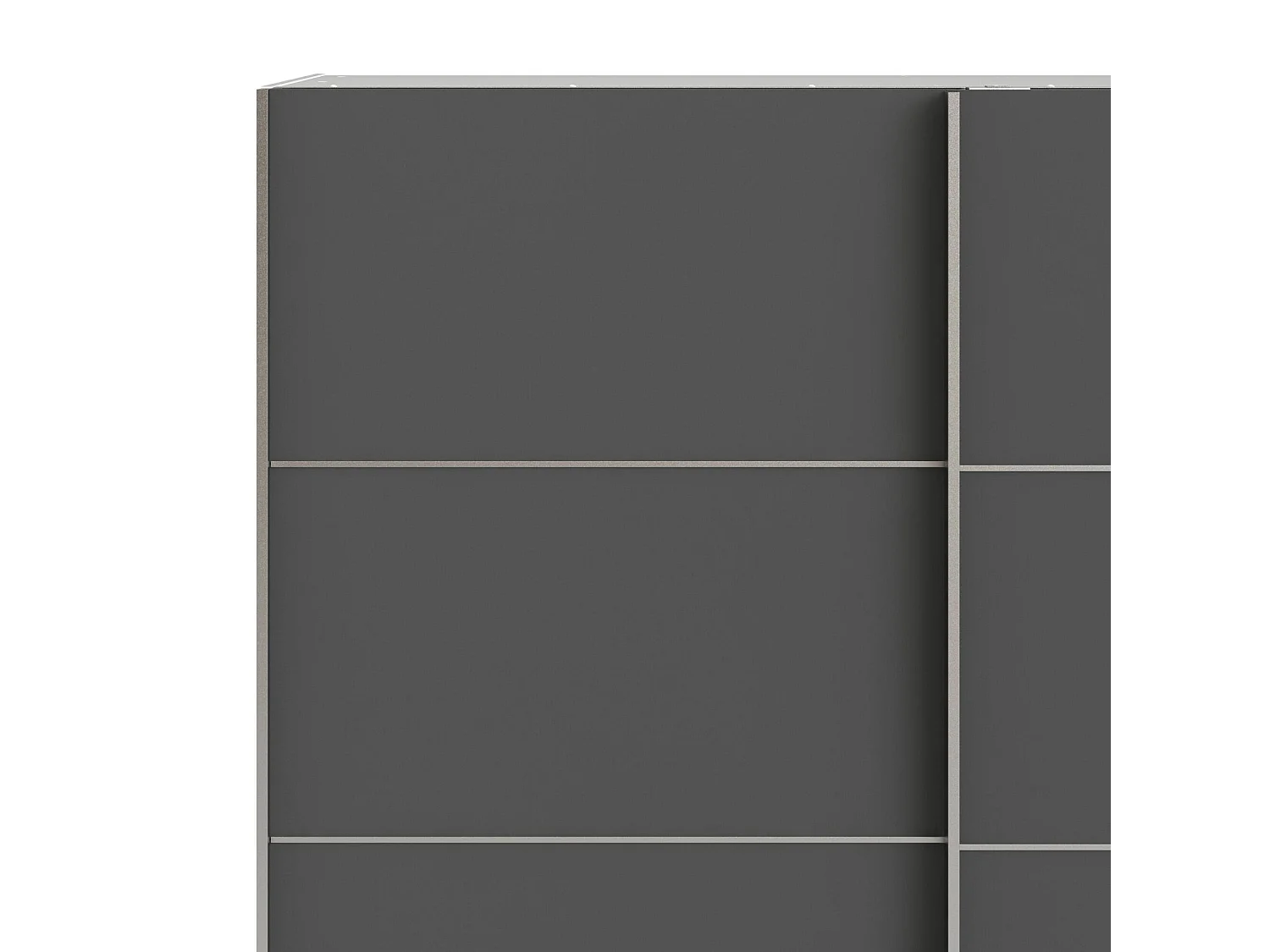 Garde-robe 2 portes Attilio, Meubles de chambre, Penderie de plain-pied, Placard à vêtements, 182x64 h202 cm, Blanc et gris