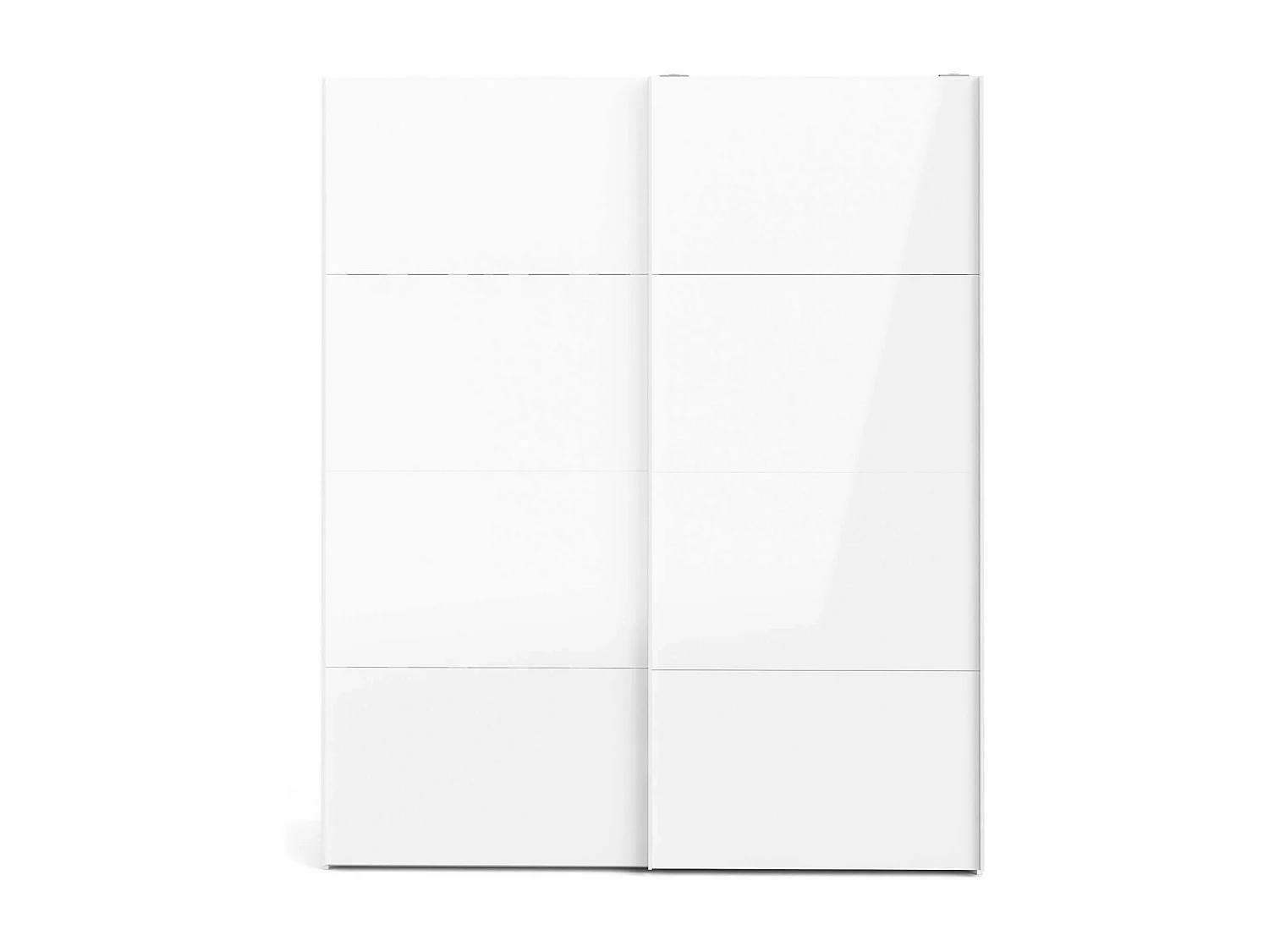 Guardaroba 2 Ante London, 3 Cassetti, 61.7x220h cm Bianco, Armadio Camera da Letto