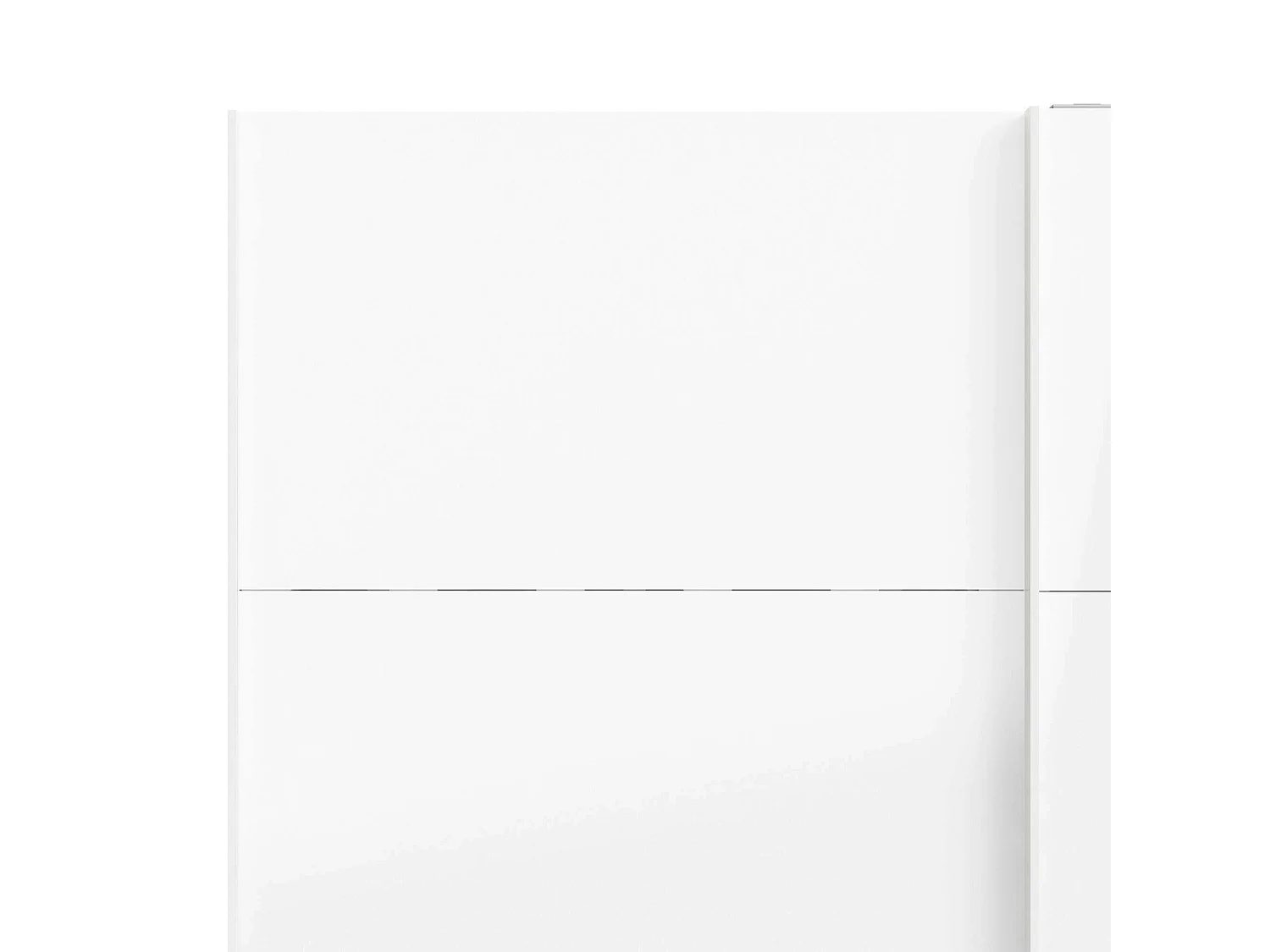 Garde-robe 2 portes London, Meubles de chambre, Penderie de plain-pied, Placard à vêtements, 182x62 h220 cm, Blanc brillant