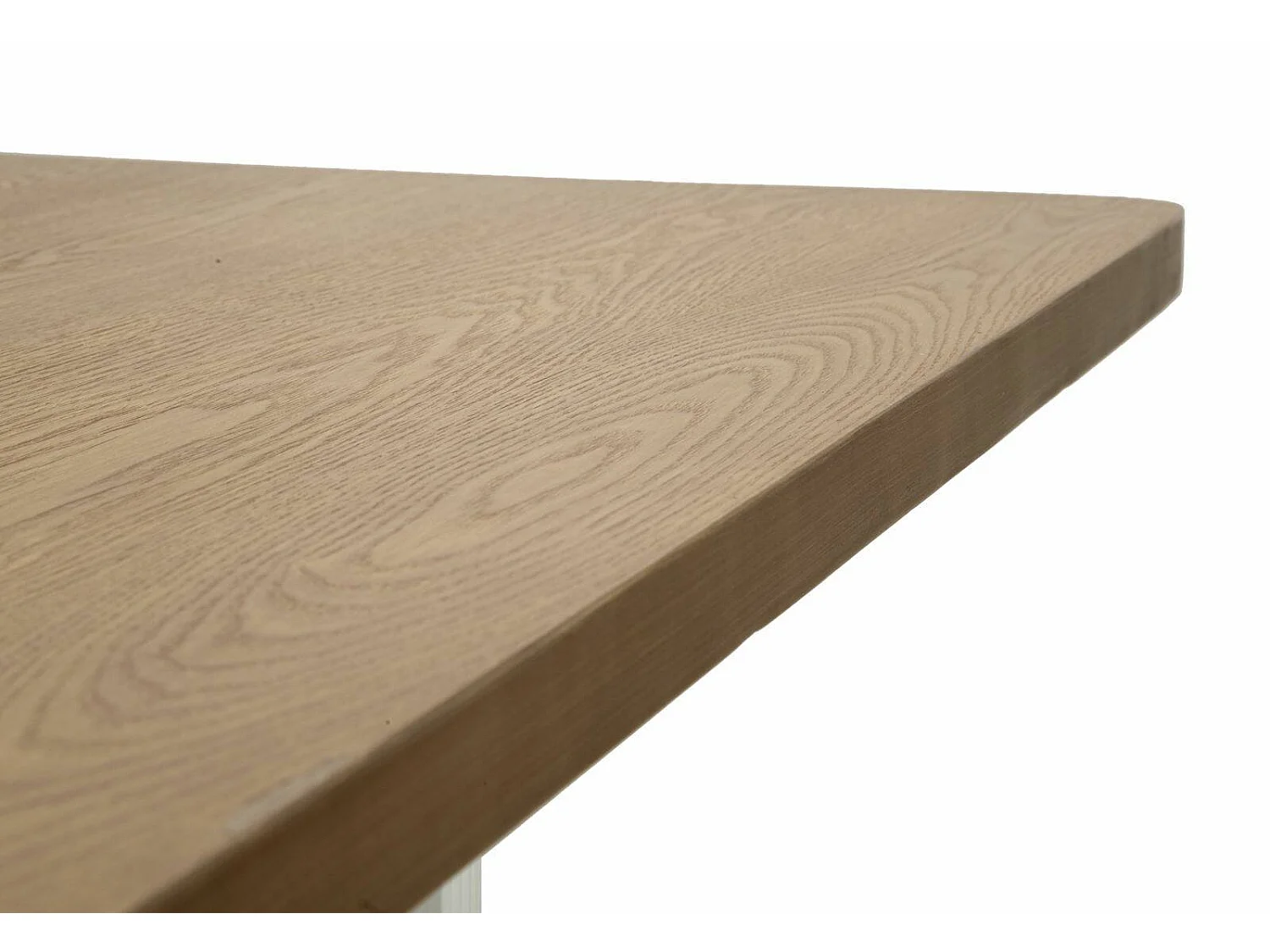 Table fixe Brian, Etagère de cuisine, Consolle à manger, Table rectangulaire fixe, 180x90 h76 cm, Blanc et marron