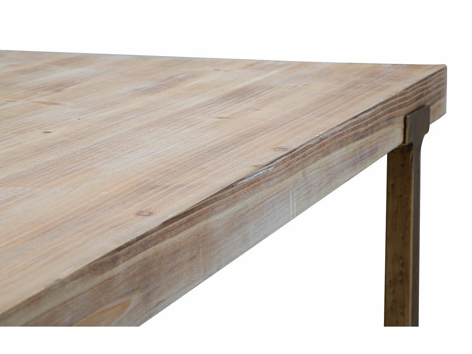 Table fixe Kazimir, Etagère de cuisine, Consolle à manger, Table rectangulaire fixe, Or et Marron, 150x90 h78 cm