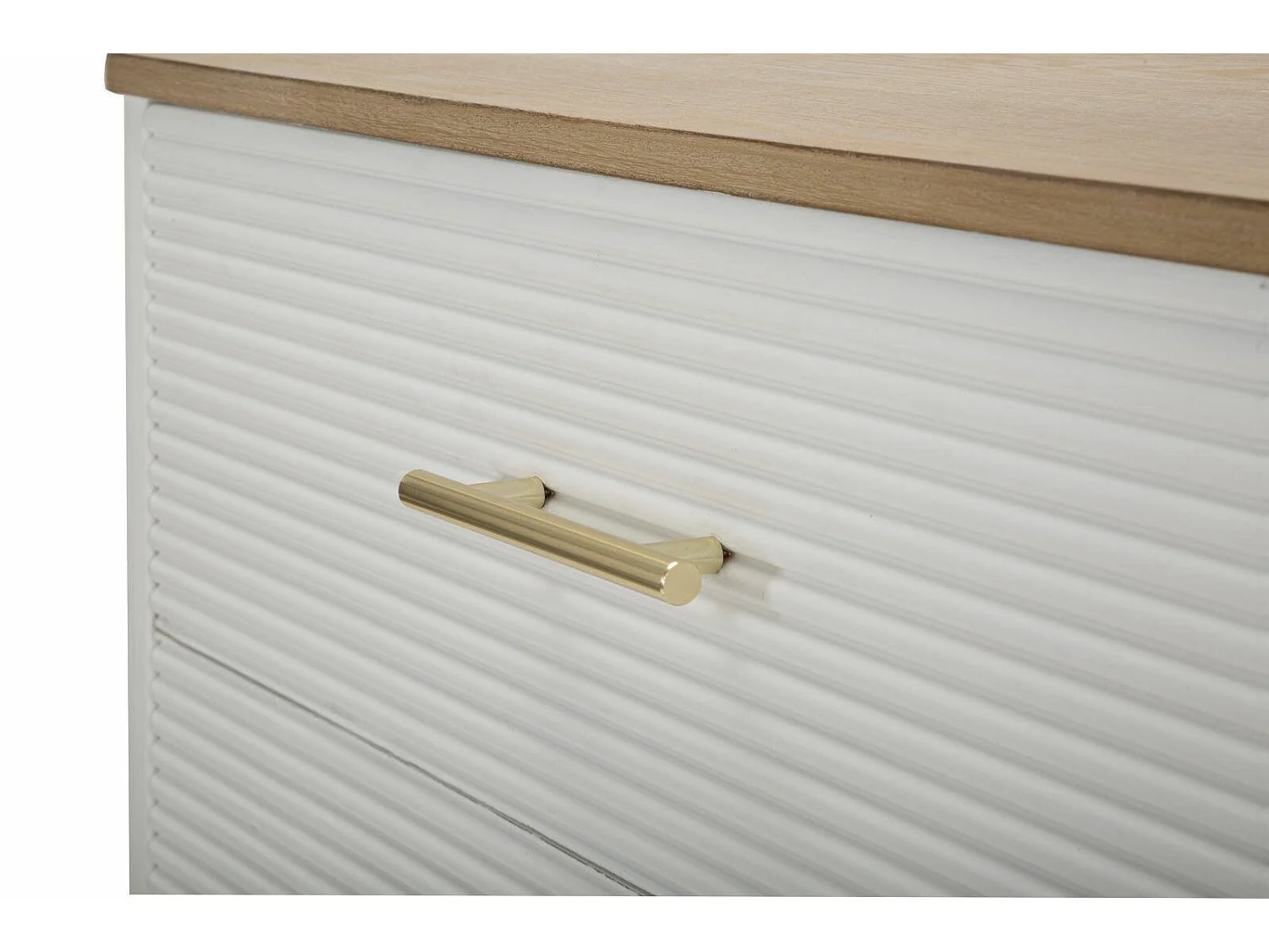 Kommode Phaidone, Mehrzweckkommode, Schlafzimmerkommode, Schrank mit Schubladen, 78x37 h80 cm, WeiÃŸ und Braun