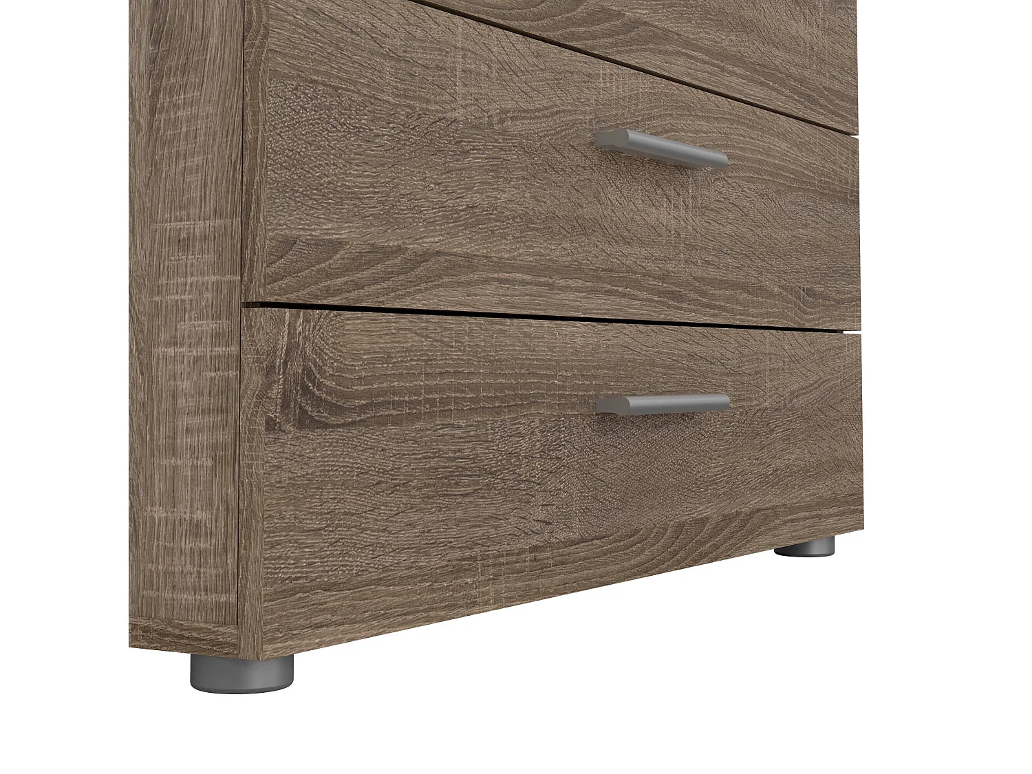 Commode Arwen, Commode polyvalente, Commode de chambre, Meuble avec tiroirs, 70x40 h76 cm, Chêne clair