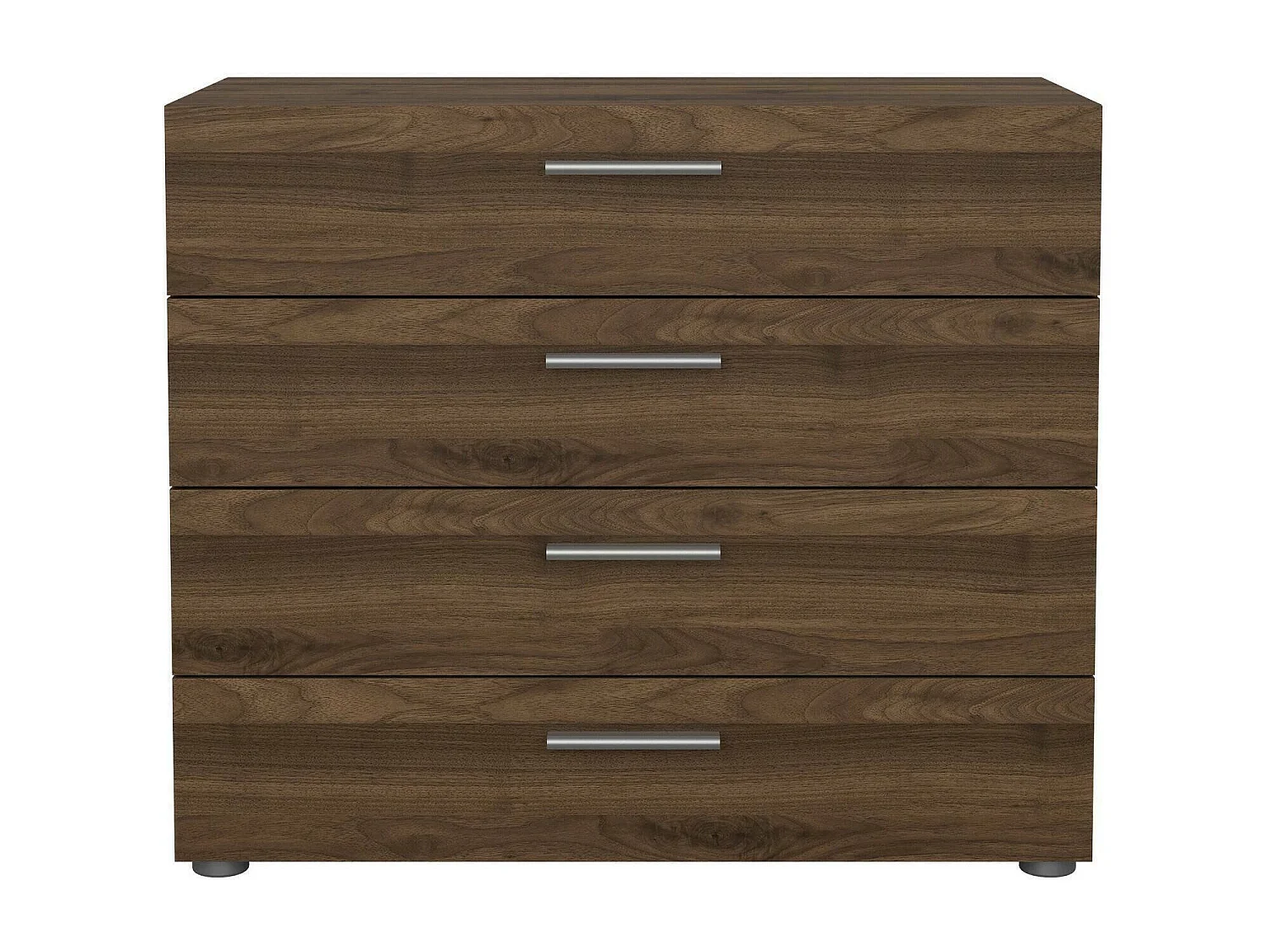 Cómoda Arwen, Cómoda multiusos, Cómoda de quarto, Armário com gavetas, 80x40 h68 cm, Nogueira