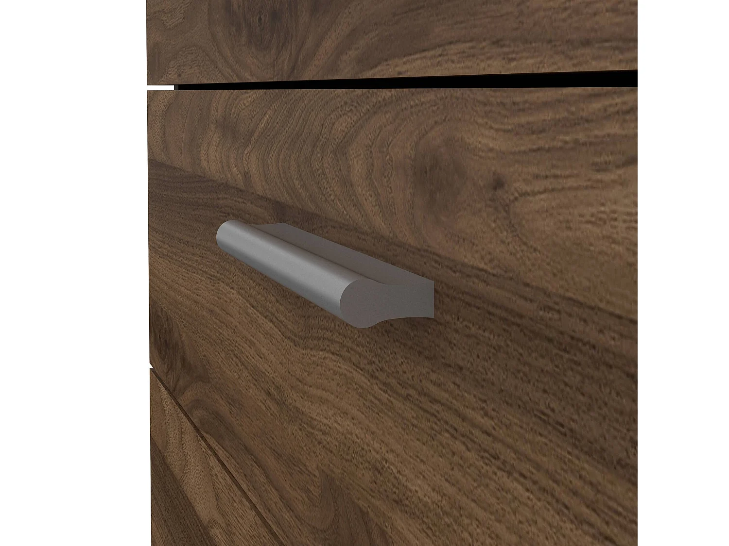 Cómoda Arwen, Cómoda multiusos, Cómoda de quarto, Armário com gavetas, 80x40 h68 cm, Nogueira