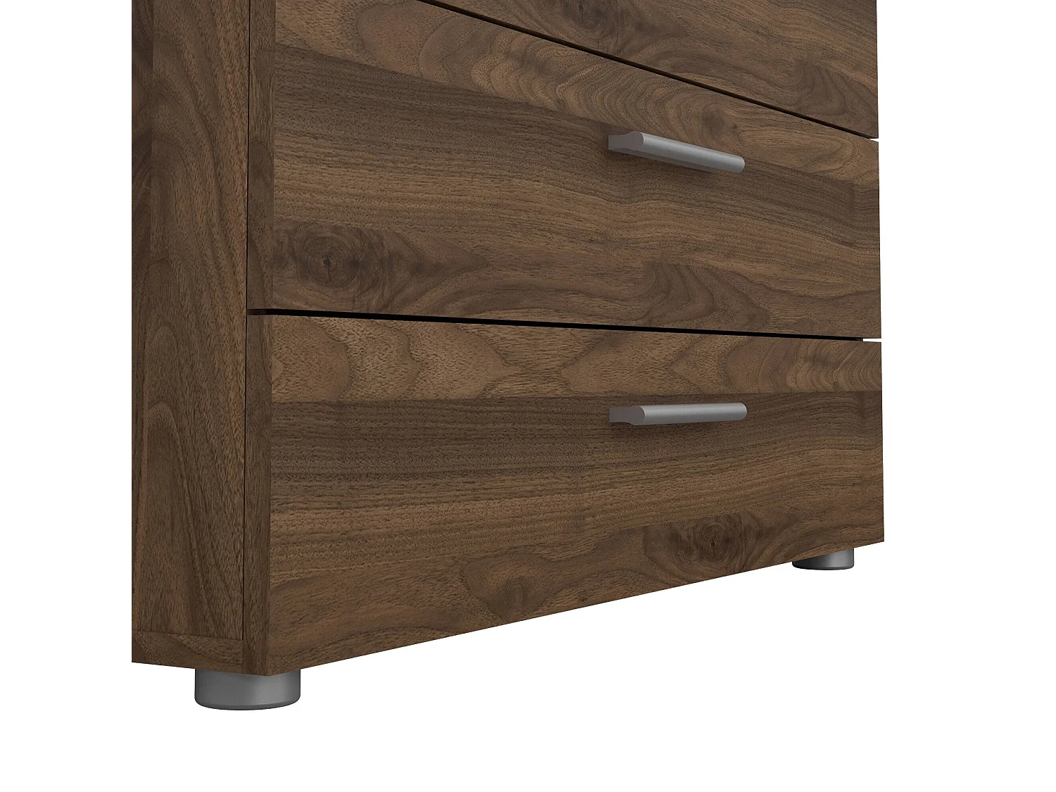 Cómoda Arwen, Cómoda multiusos, Cómoda de quarto, Armário com gavetas, 80x40 h68 cm, Nogueira