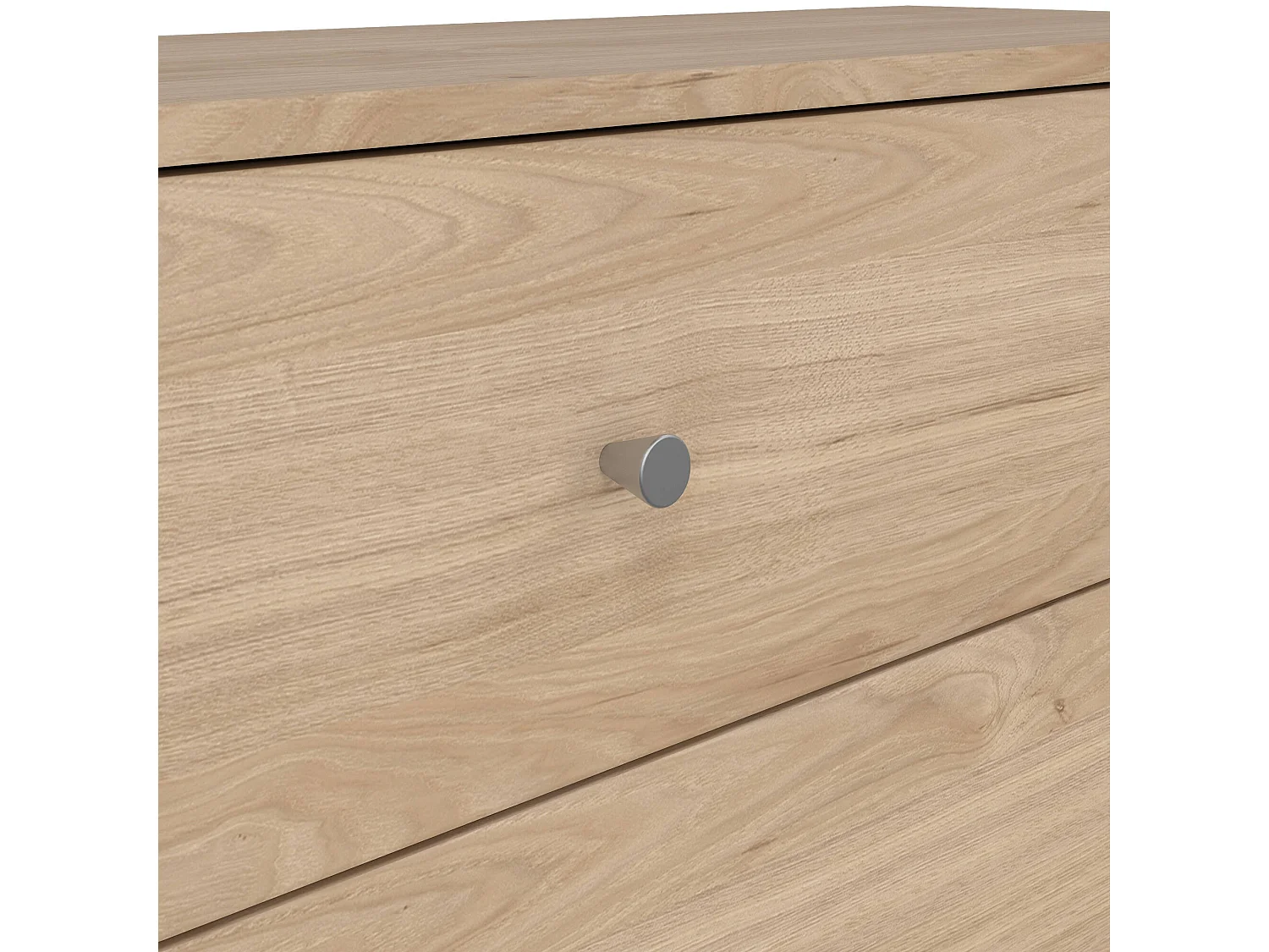 Commode Alert, Commode polyvalente, Commode de chambre, Meuble avec tiroirs, 72x30 h68 cm, Chêne clair
