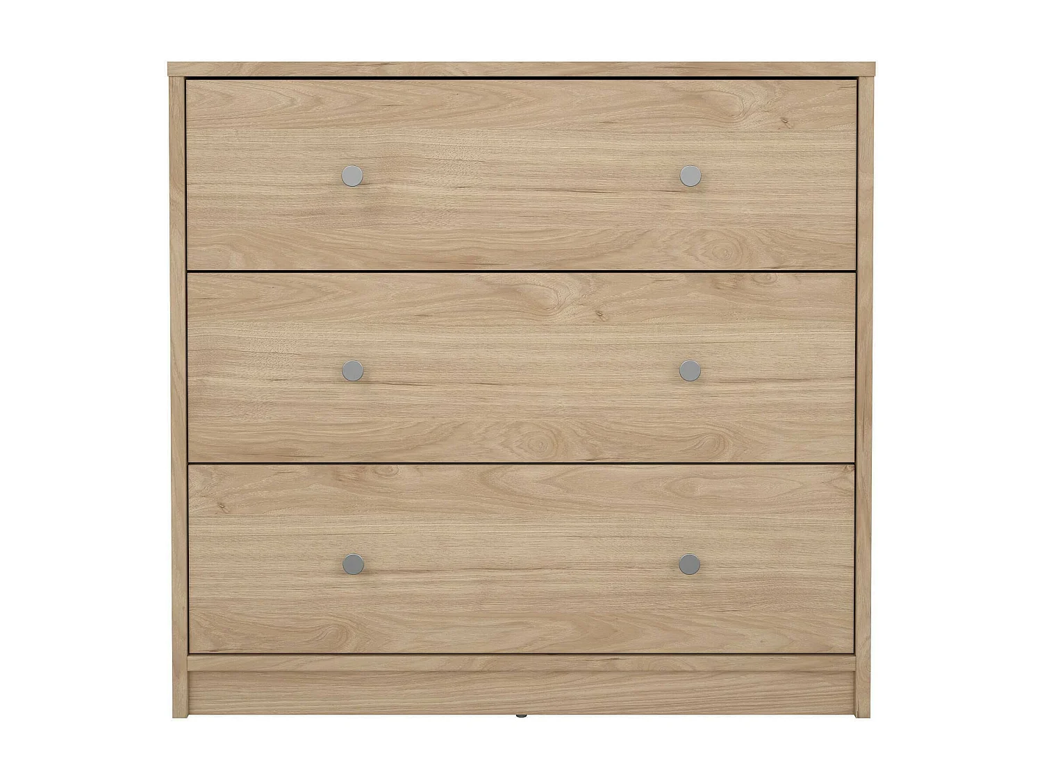 Commode Alert, Commode polyvalente, Commode de chambre, Meuble avec tiroirs, 72x30 h68 cm, Chêne clair