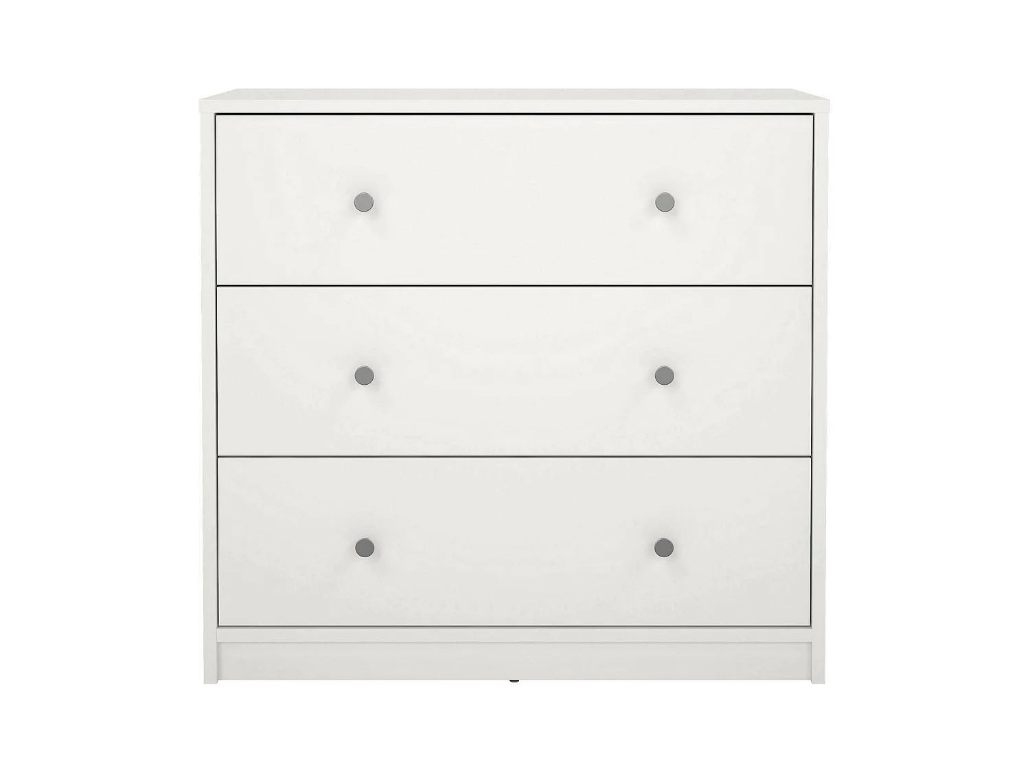 Commode Alert, Commode polyvalente, Commode de chambre, Meuble avec tiroirs, 72x30 h68 cm, Blanc