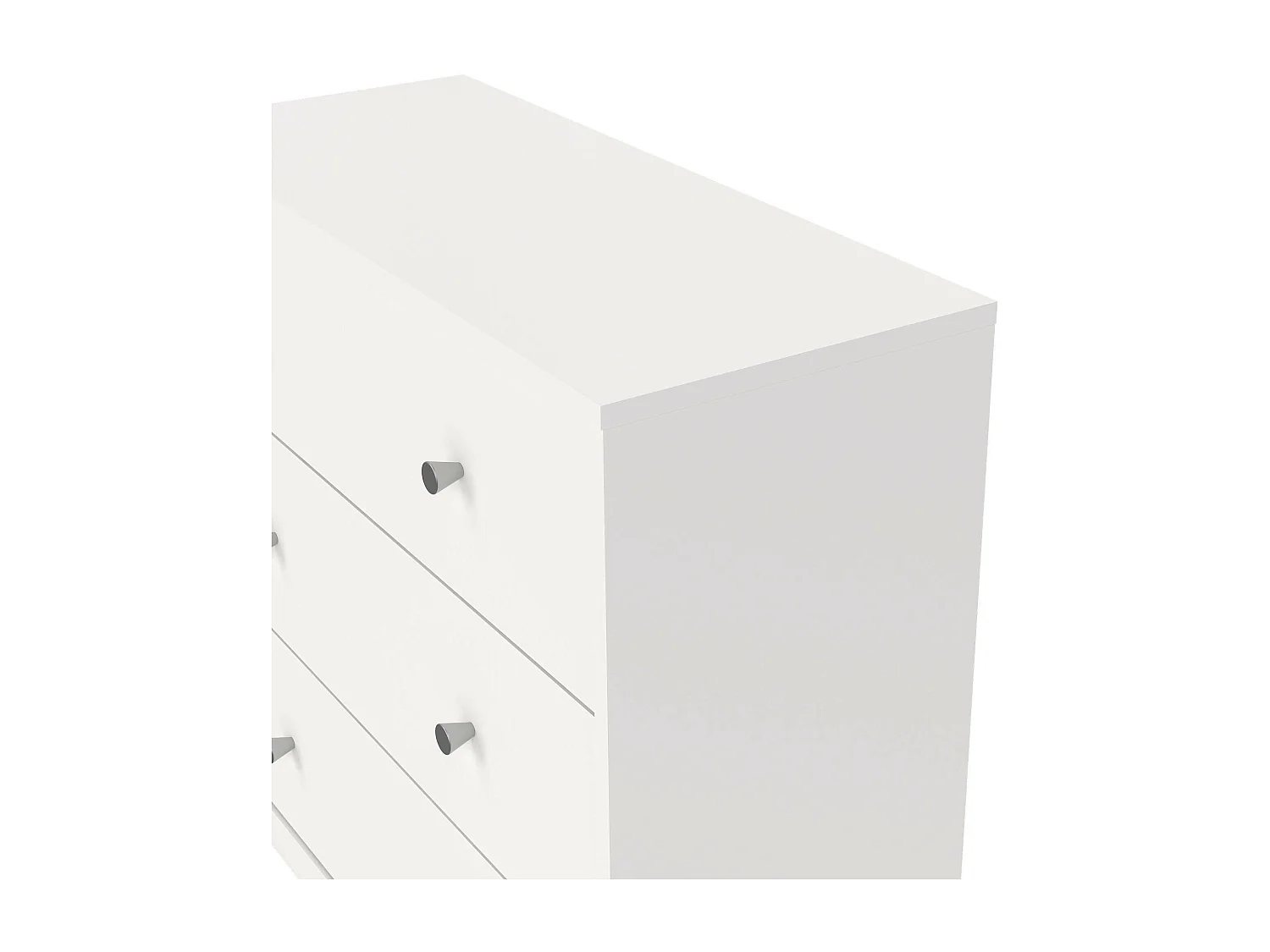Commode Alert, Commode polyvalente, Commode de chambre, Meuble avec tiroirs, 72x30 h68 cm, Blanc